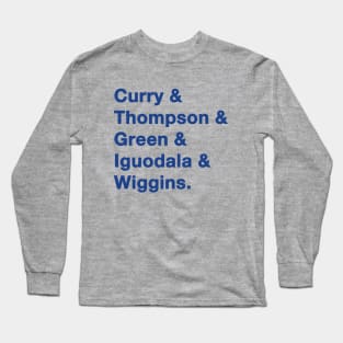 2022 Golden State Warrior Greats Blue Long Sleeve T-Shirt